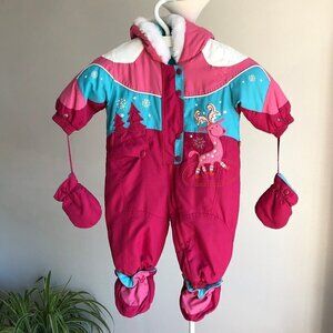 Gagou Tagou Kids Girls Snowsuit Like New Never Worn Size 12 months